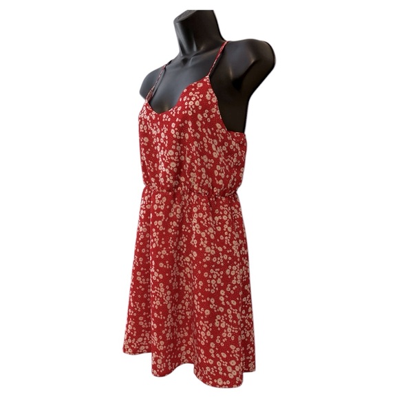 SHEIN VCAY Ditsy Floral Print Dress Red NWOT Size 2 - Picture 5 of 7
